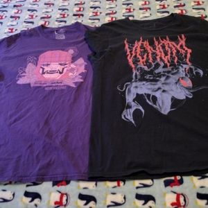 Lot Of 2 Large Marvel Venom X-Men Shirts. Used Very Good Condition Look At Pics